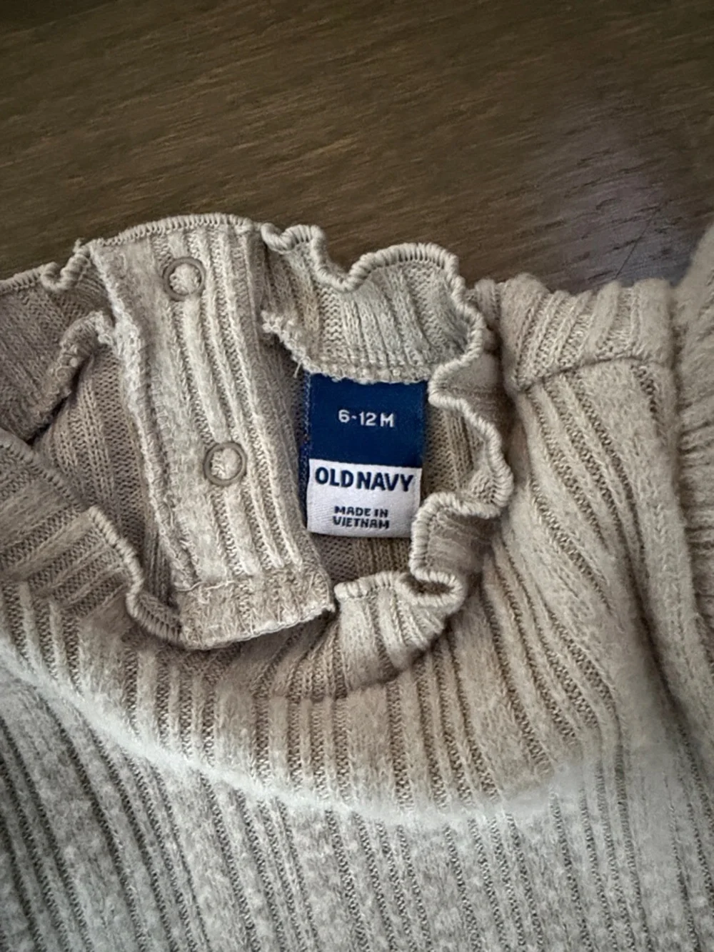 Old Navy Gray Ribbed Knit Top & Flare Pants Set | 6-12M